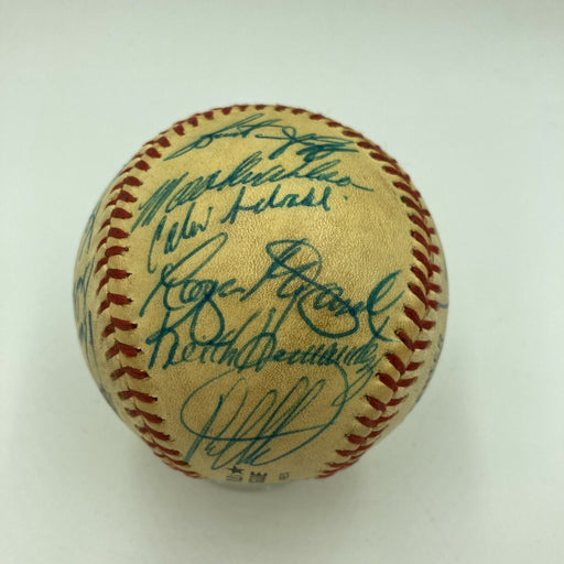 1985 New York Mets Team Signed National League Baseball Gary Carter JSA COA