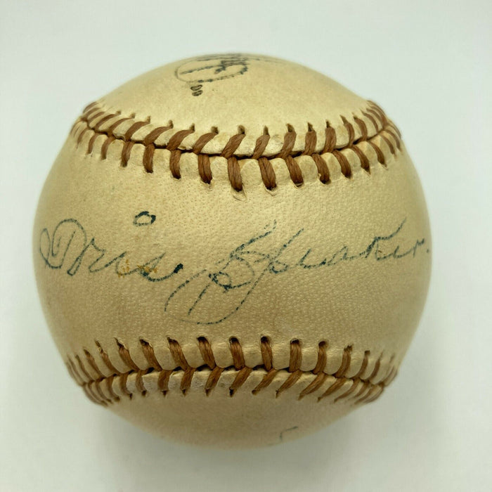 Tris Speaker Harry Hooper Red Sox Million Dollar Outfield Signed Baseball JSA