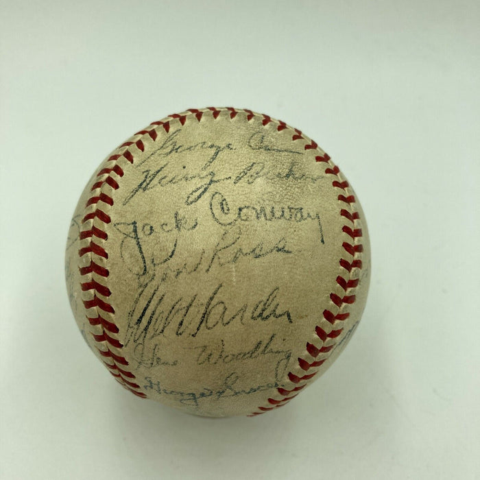 1946 Cleveland Indians Team Signed Official American League Baseball JSA COA