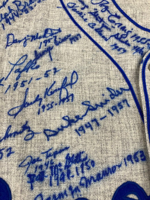 The Finest Brooklyn Dodgers Multi Signed Jersey 98 Sigs! Sandy Koufax JSA COA