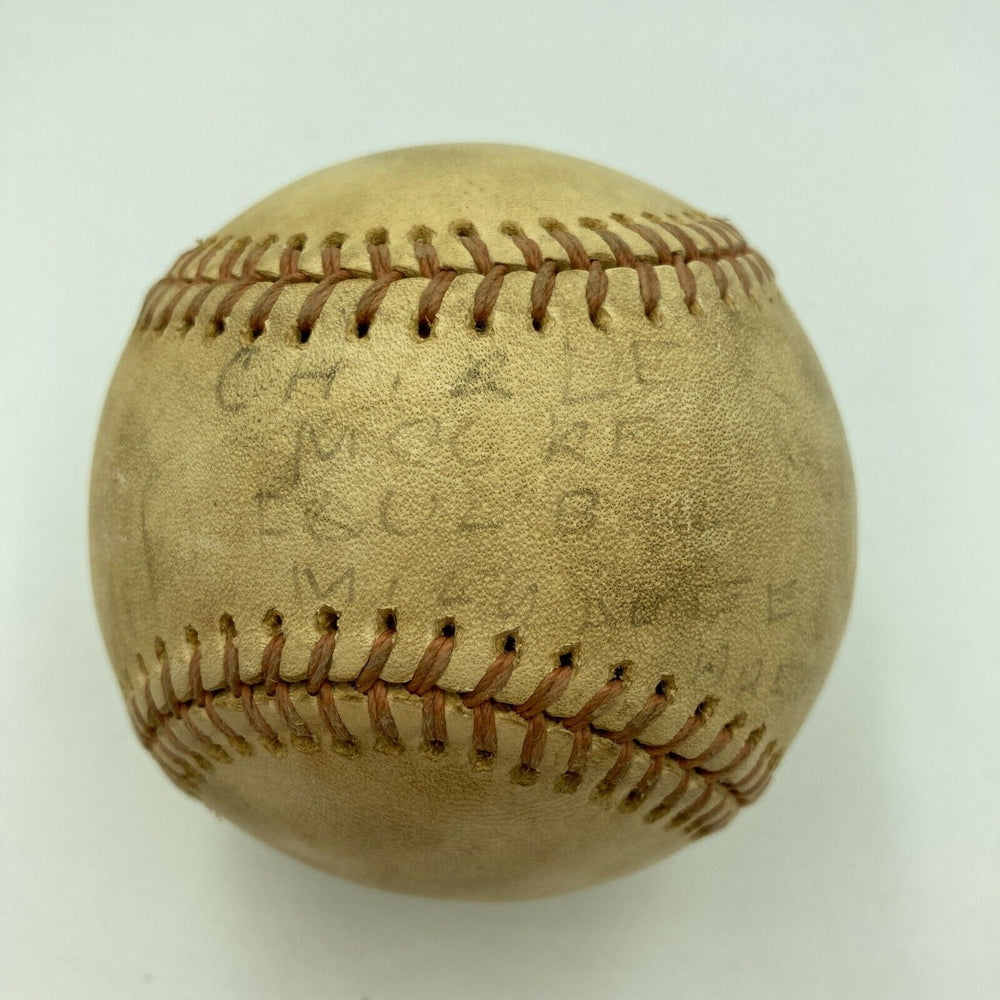 Milwaukee Brewers Game Used Actual Hit Foul Ball Baseball 5-4-1976 Charlie Moore