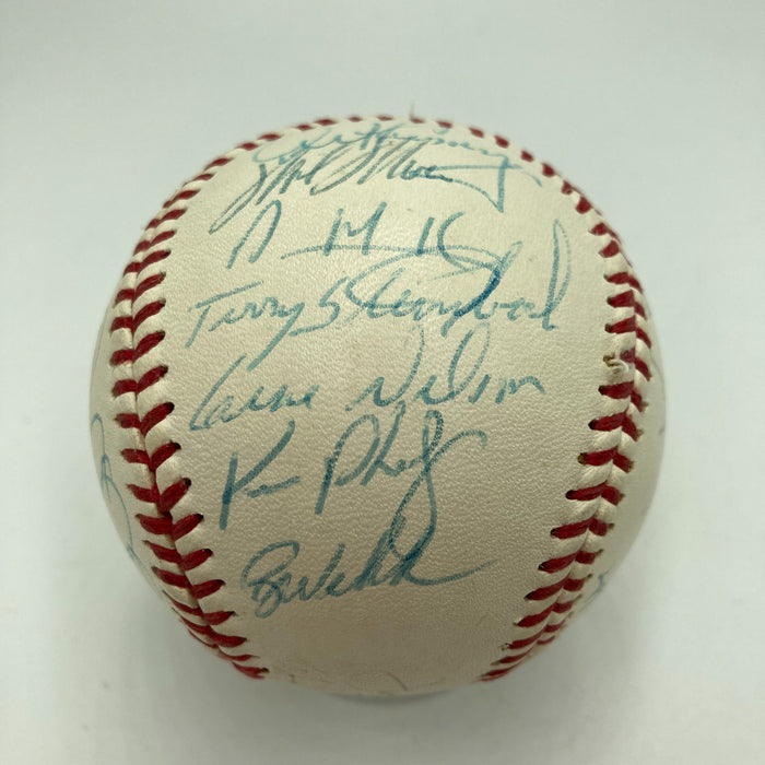 1989 Oakland A’s World Series Champs Team Signed Baseball 29 Sigs JSA COA