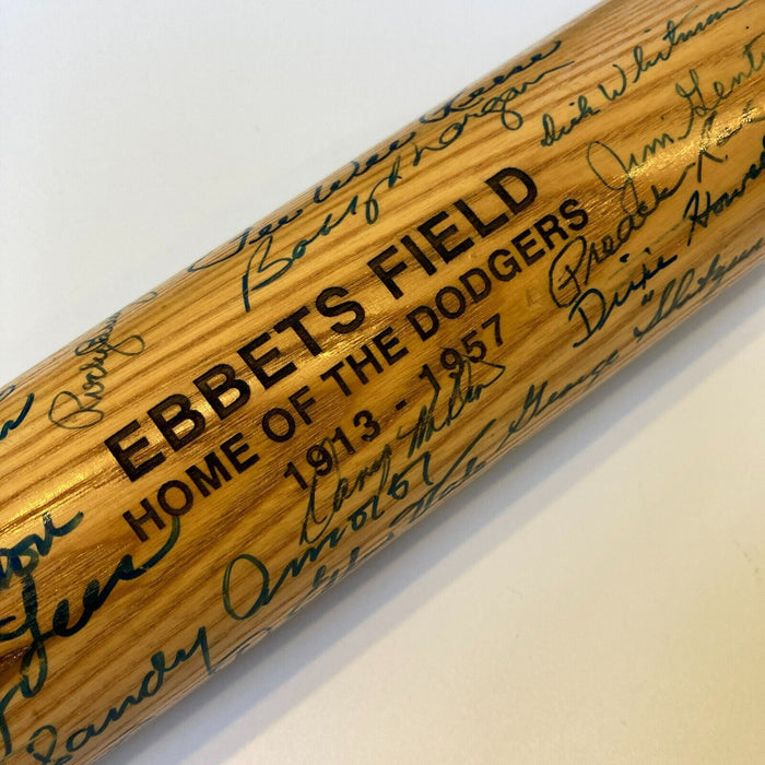 Sandy Koufax Don Drysdale Brooklyn Dodgers Legends Signed Bat 50+ Sigs JSA COA