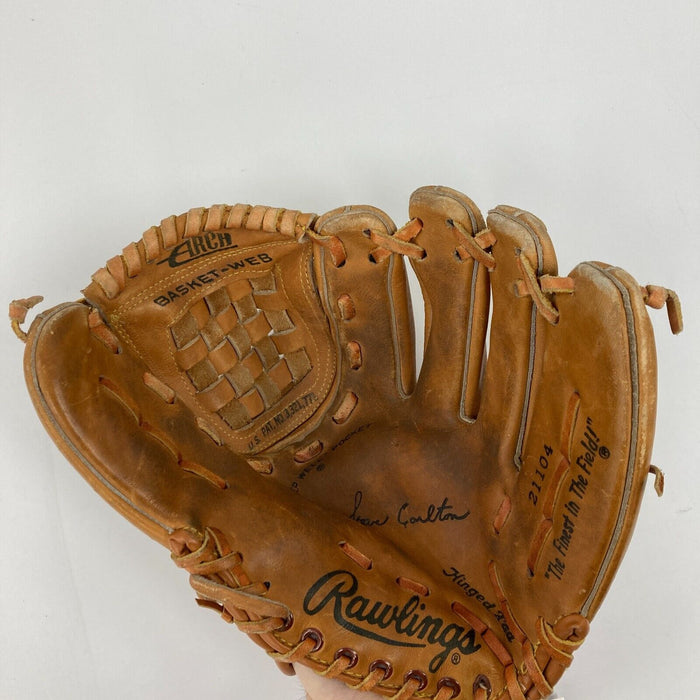 Steve Carlton Signed Game Model Rawlings Baseball Glove JSA COA