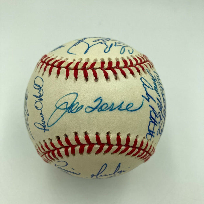 1999 Yankees Team Signed World Series Baseball Derek Jeter Mariano Rivera PSA