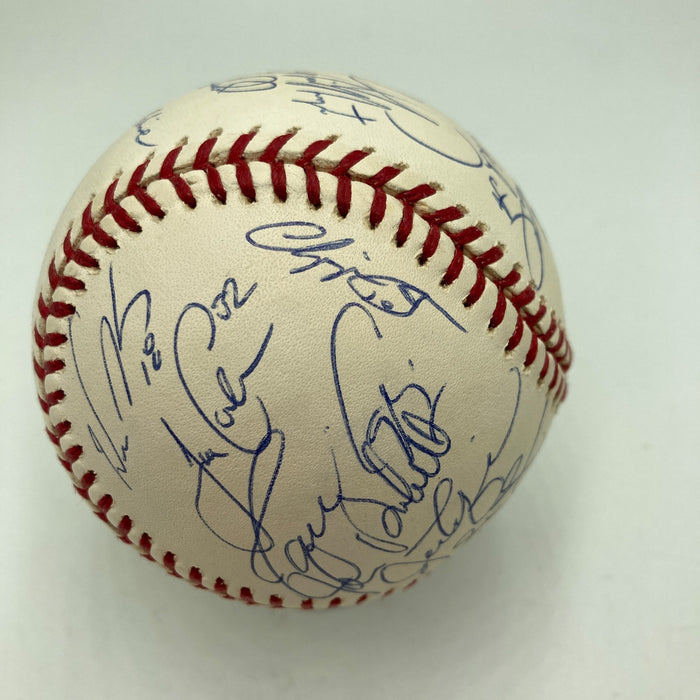 2001 Atlanta Braves Team Signed Baseball Chipper Jones Greg Maddux Tom Glavine