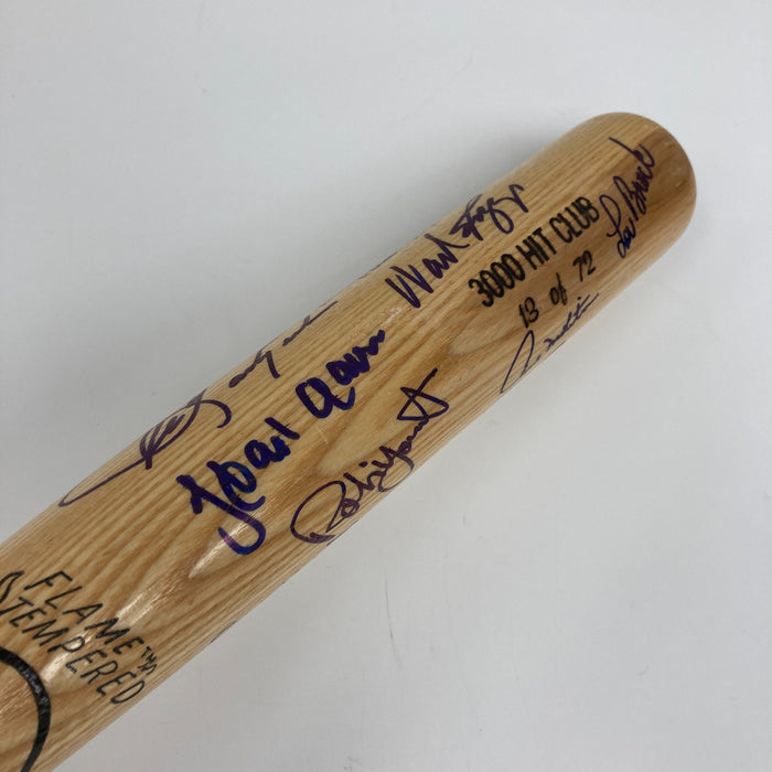 Beautiful 3,000 Hit Club Multi Signed Baseball Bat Willie Mays Hank Aaron JSA