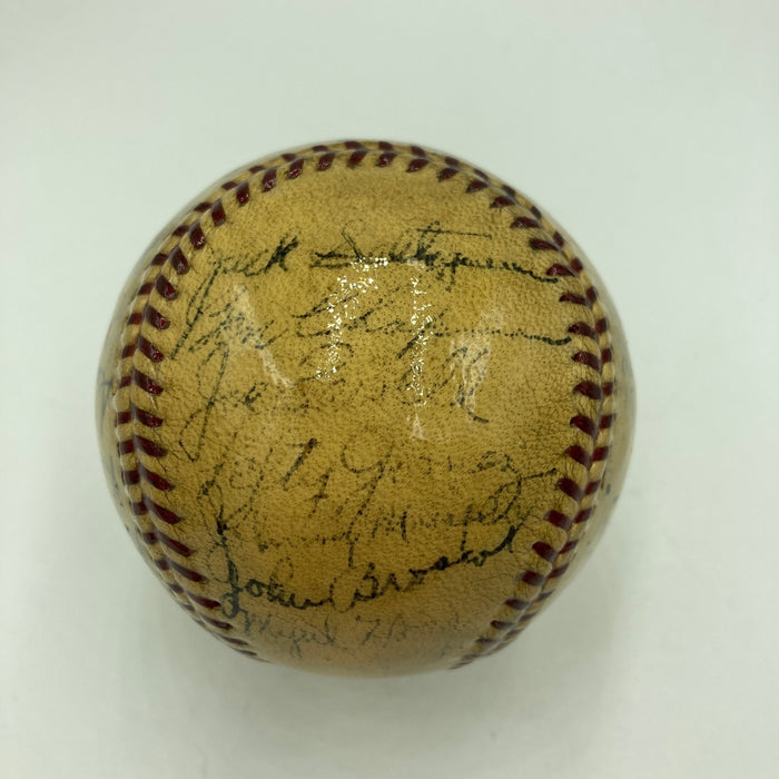 Babe Ruth & Lou Gehrig Sweet Spot 1934 Yankees Team Signed Baseball JSA COA