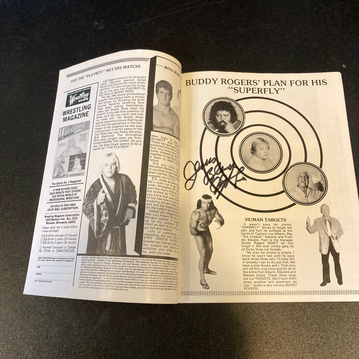 Jimmy Snuka Signed Autographed 1983 WWF Wrestling Program With JSA COA