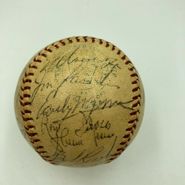 1960 Chicago White Sox Team Signed Game Used AL Baseball Nellie Fox JSA COA