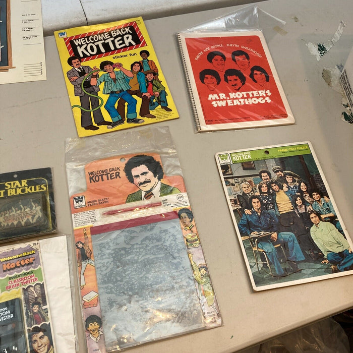 Huge Lot Of Vintage 1970's Welcome Back Kotter Items With Toys, Programs