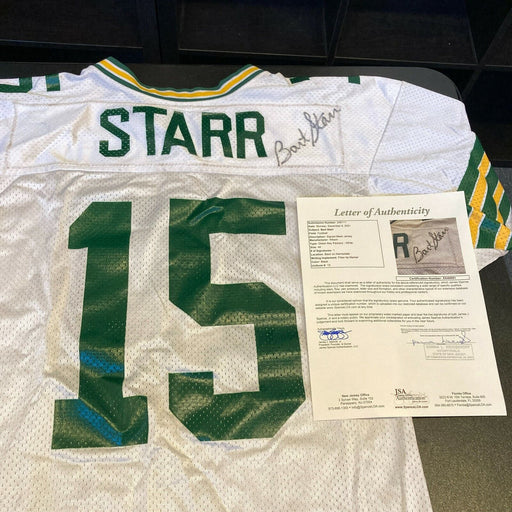 Bart Starr Signed Authentic Green Bay Packers Wilson Game Model Jersey JSA COA