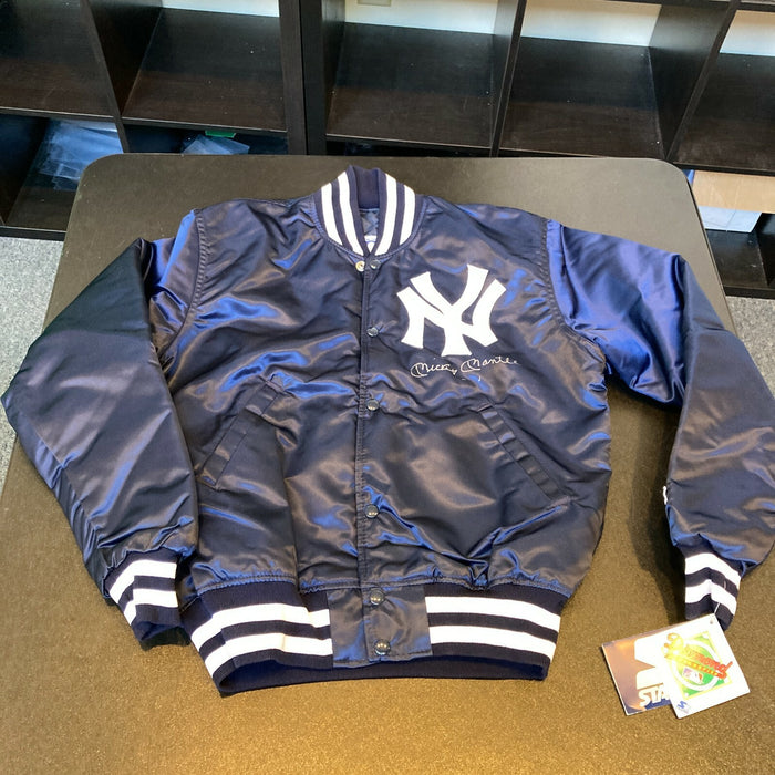 Beautiful Mickey Mantle Signed New York Yankees Game Jacket JSA Graded MINT 9