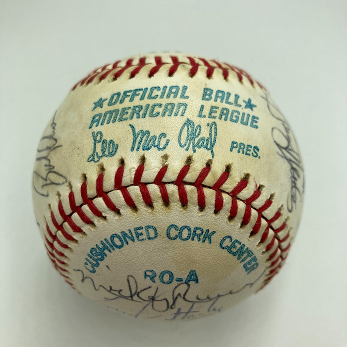 1977 NY Yankees World Series Champs Team Signed Baseball Thurman Munson JSA COA