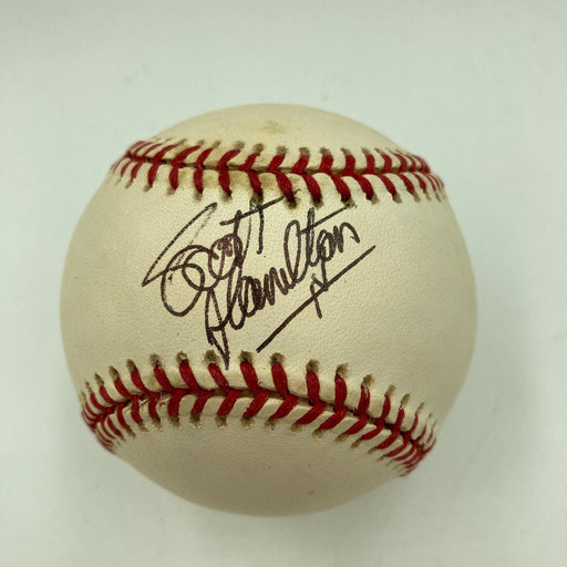 Scott Hamilton Figure Skater Signed Official Major League Baseball JSA COA