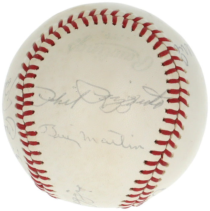 Mickey Mantle Roger Maris Joe Dimaggio NY Yankees Legends Signed Baseball BAS