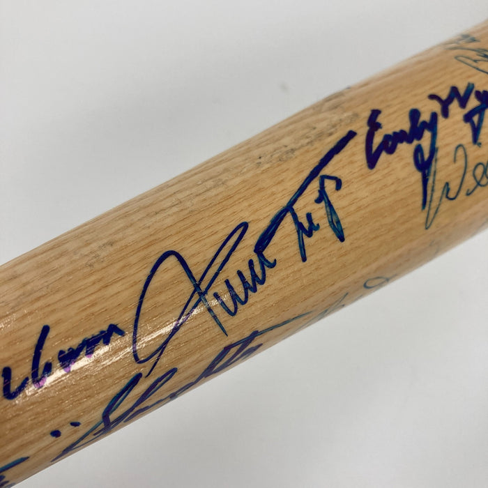 Hall Of Fame Multi Signed Cooperstown Baseball Bat 40 Sigs Willie Mays JSA COA