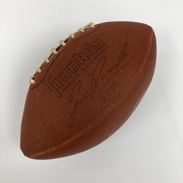 Joe Namath Signed Football PSA DNA Graded 9 MINT