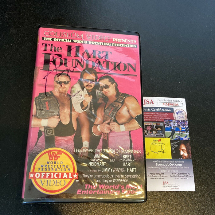 Jim The Anvil Neidhart Signed Vintage WF Wrestling VHS Movie JSA COA