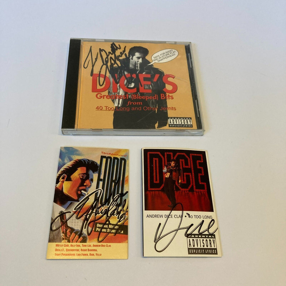 Lot Of (3) Andrew Dice Clay Signed Autographed CD and Cassette Covers