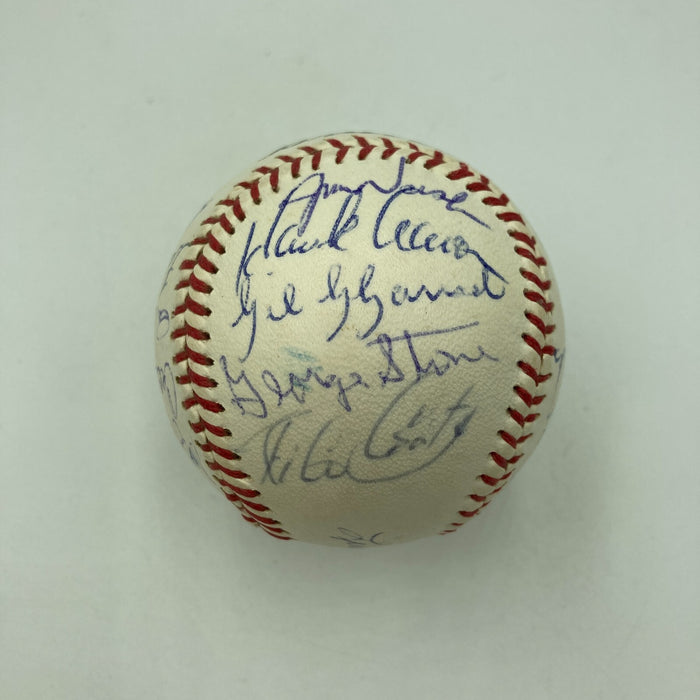 Hank Aaron 1970 Atlanta Braves Team Signed Baseball 22 Signatures PSA DNA COA