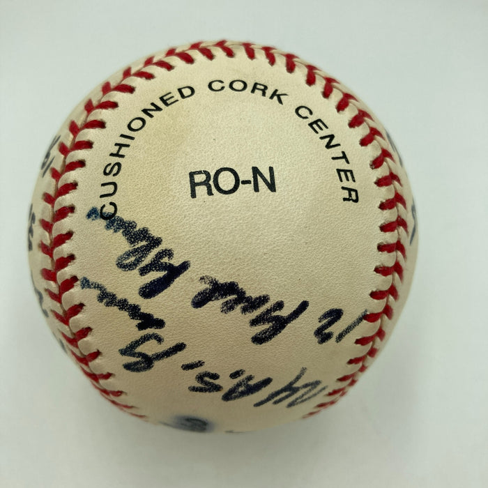 The Finest Willie Mays Signed Heavily Inscribed Career STAT Baseball Beckett COA