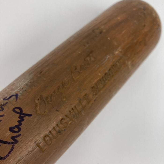 George Brett 3x Bating Champ Signed Vintage 1970's Baseball Bat JSA COA