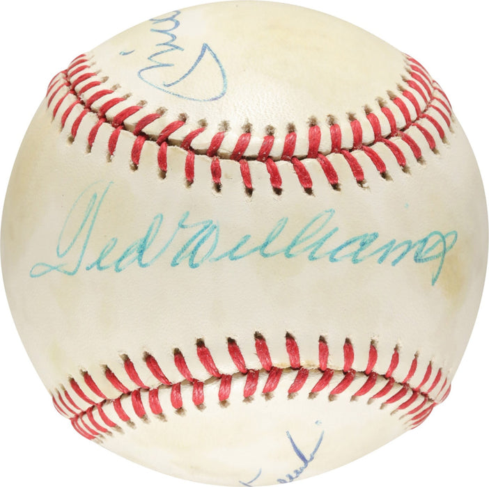 Mickey Mantle Ted Williams Carl Yastrzemski Triple Crown Signed Baseball PSA DNA