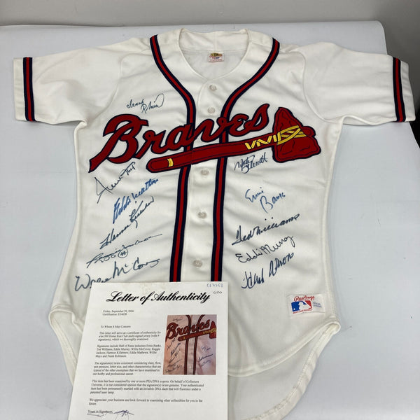 500 Home Run Club Signed Jersey Ted Williams Willie Mays Hank Aaron PSA DNA COA