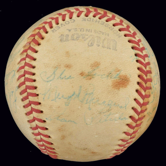 Roger Maris Pre Rookie 1956 Indianapolis Indians Team Signed Baseball PSA DNA