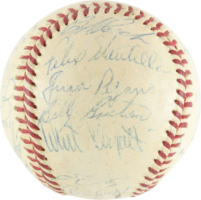 Beautiful 1960 Milwaukee Braves Team Signed Baseball With Hank Aaron PSA DNA