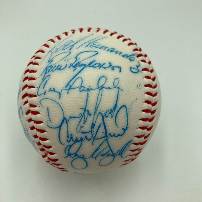 1985 - 1986 New York Mets Team Signed Baseball 28 Sigs With Gary Carter