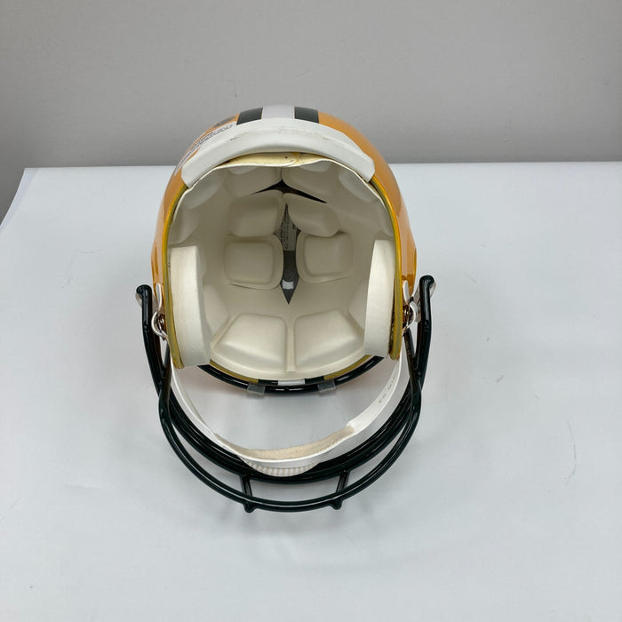 Bart Starr Brett Favre & Aaron Rodgers Signed Green Bay Packers Helmet JSA COA