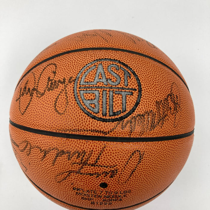 1985-1987 Boston Celtics Team Signed Basketball JSA COA