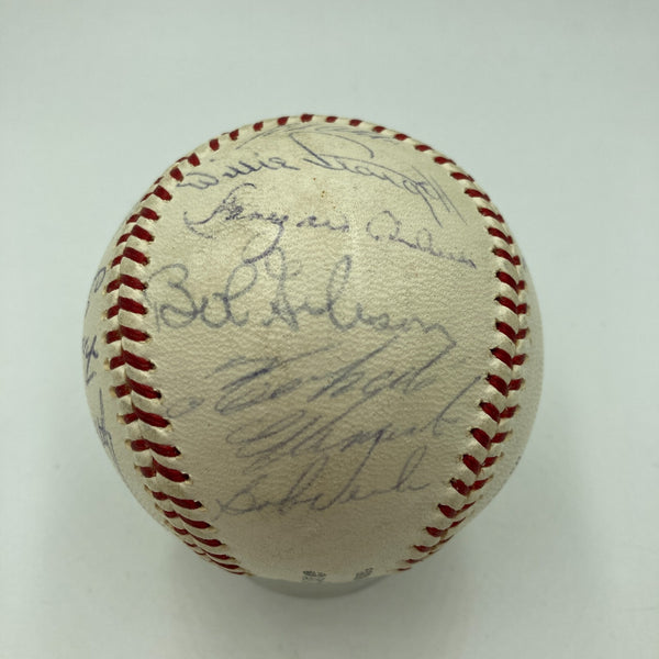 1965 All Star Game Team Signed Baseball Roberto Clemente Hank Aaron PSA Beckett