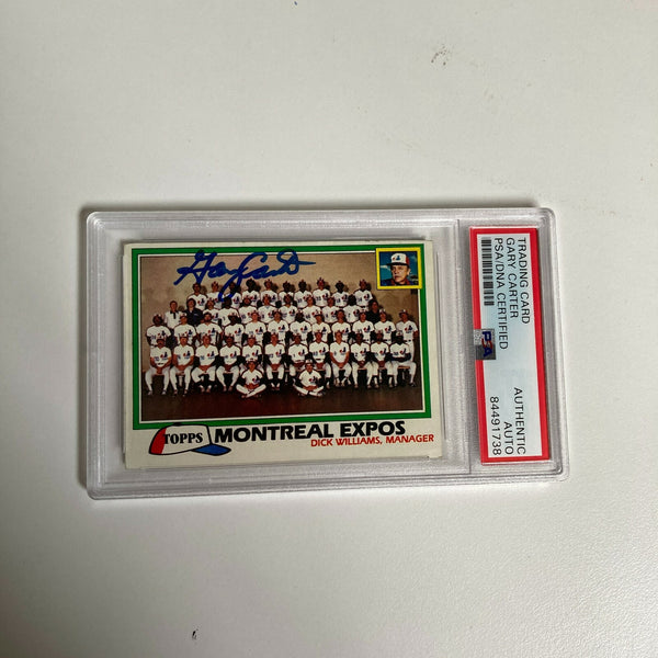 1981 Topps Gary Carter Signed Baseball Card PSA DNA COA