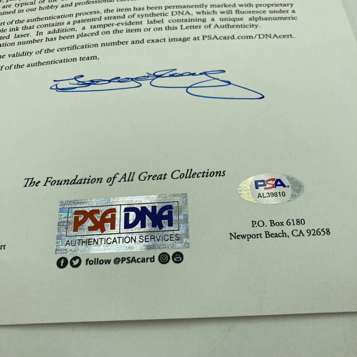 Christy Mathewson Single Signed 1918 National League Baseball PSA DNA & JSA COA