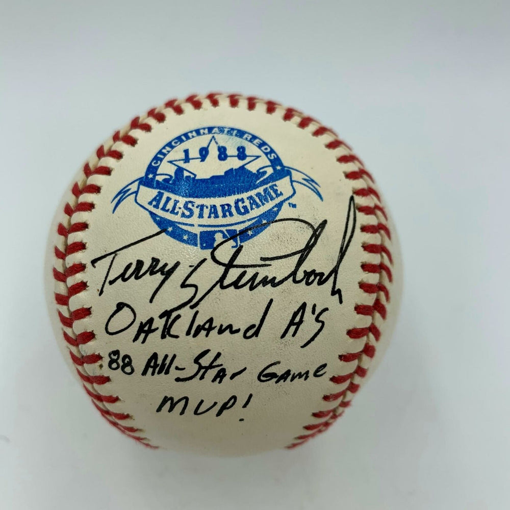 Terry Steinbach "All Star Game MVP" Signed 1988 All Star Game Baseball JSA COA