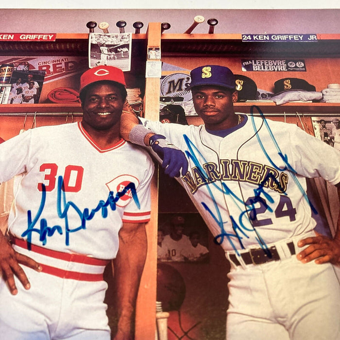 Ken Griffey Jr. & Ken Griffey Sr. Signed Next Generation 7x10 Photo JSA COA