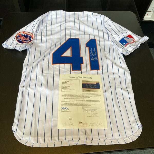 Tom Seaver "The Franchise" Signed 1969 Mets Mitchell & Ness Jersey Auto JSA COA