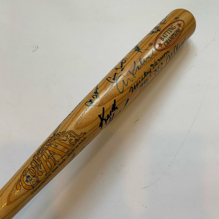 RARE Batting Title Champions Signed Bat 23 Sigs Hank Aaron Kirby Puckett JSA COA