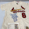 Stan Musial Signed Heavily Inscribed STATS St. Louis Cardinals Jersey JSA COA