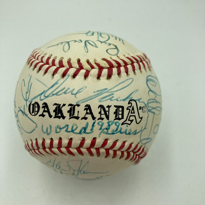 1989 Oakland A’s World Series Champs Team Signed Baseball 28 Sigs JSA COA