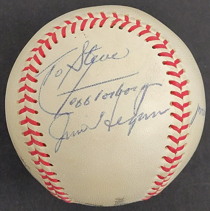 Elston Howard Signed Baseball Displays As Single Signed Baseball JSA COA