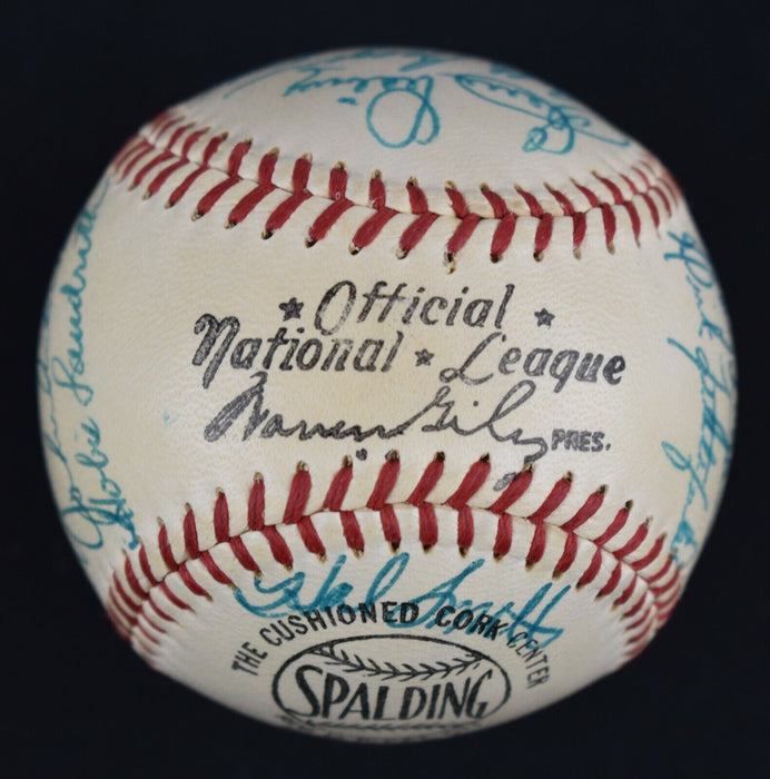 Mint 1957 All Star Game Team Signed Baseball Stan Musial Ernie Banks PSA DNA COA