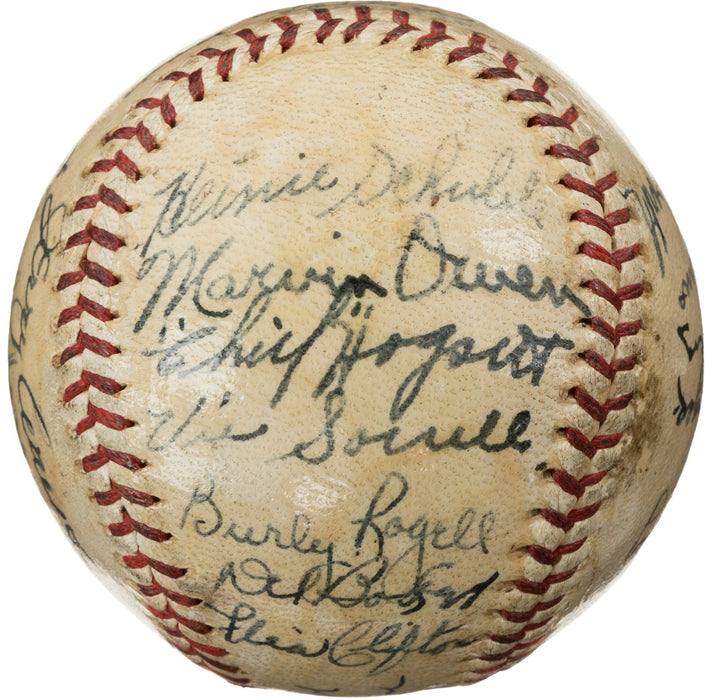 The Finest 1935 Detroit Tigers World Series Champs Team Signed Baseball PSA DNA
