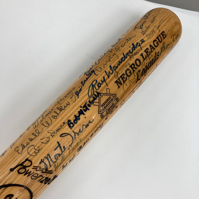 Willie Mays Hank Aaron Negro League Legends Signed Baseball Bat 123 Sigs Beckett