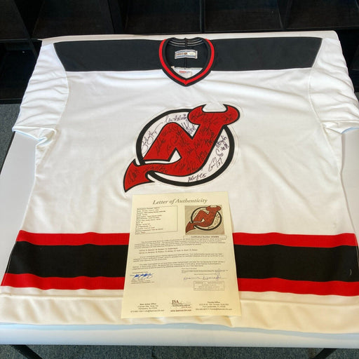 1995-96 New Jersey Devils Team Signed Authentic CCM Jersey Martin Brodeur JSA