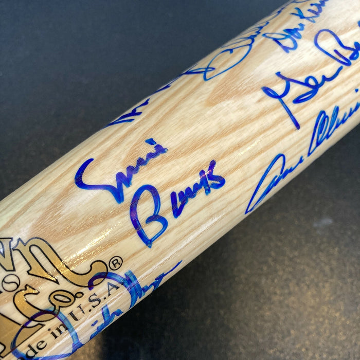 Beautiful 1969 Chicago Cubs Team Signed Baseball Bat 19 Sigs Ernie Banks JSA COA