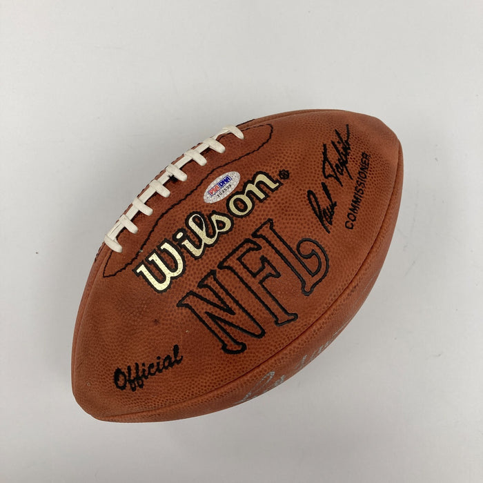 Bart Starr Joe Montana Joe Namath Elway Aikman Quarterbacks Signed Football PSA